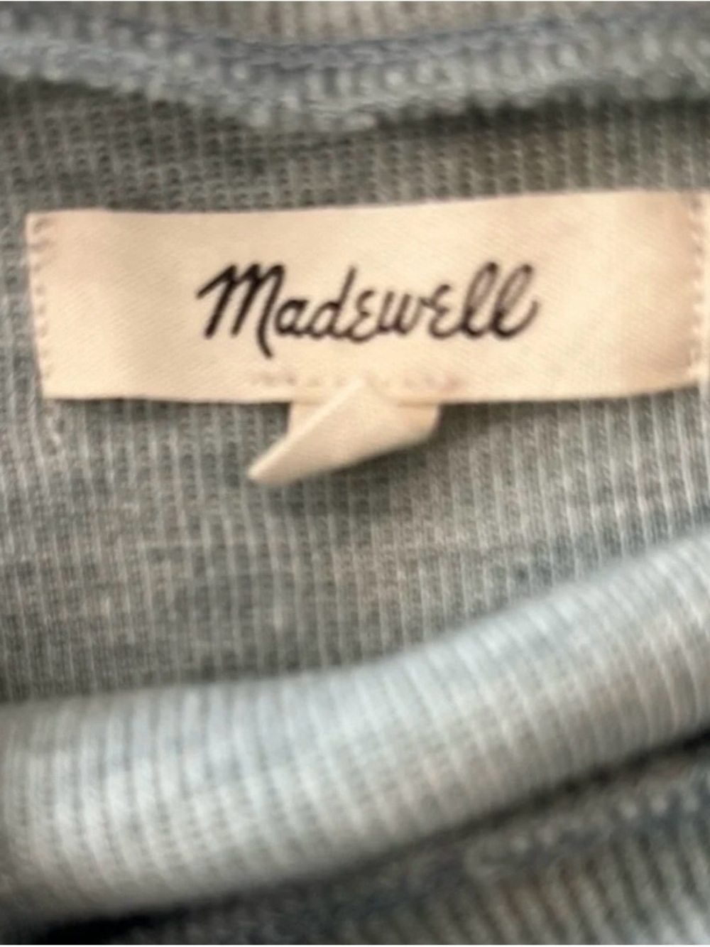 Madewell Mock Neck Long Sleeve Sweater in Heather Sage - Picture 2 of 2